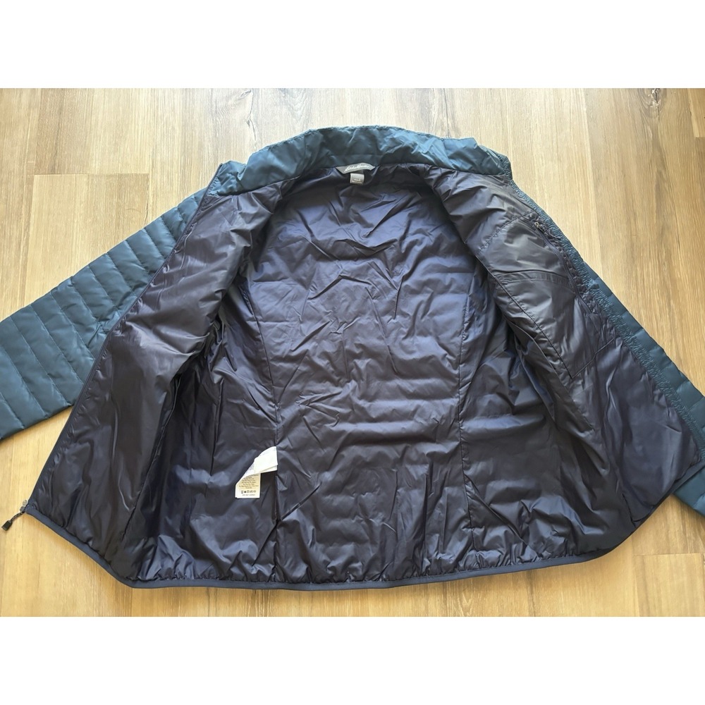 Eddie Bauer EB650 Microlight Women's Large Teal Goose Down Puffer Jacket - Picture 4 of 8